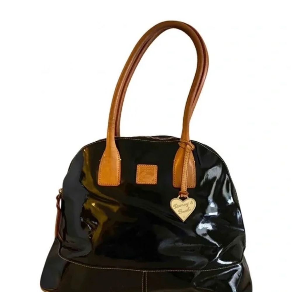Dooney & Bourke Black and Tan Shoulder Bag